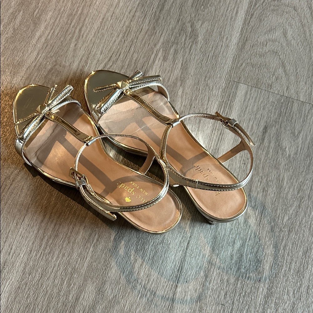 Kate Spade Metallic Gold Sandals - Picture 7 of 9